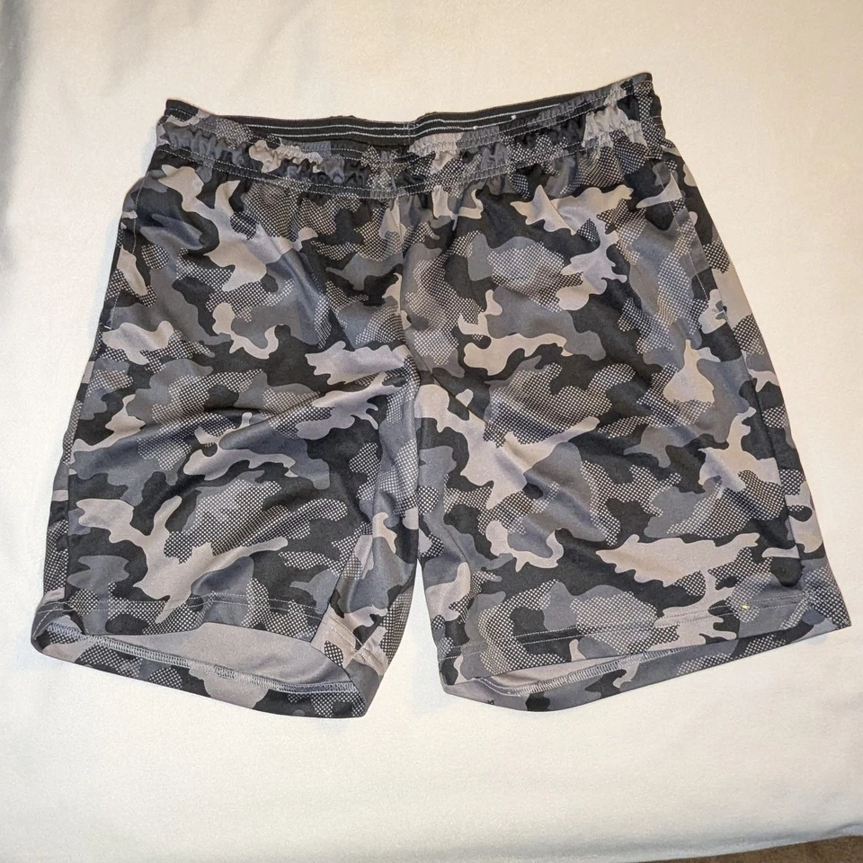 Pantalones Cortos Atléticos Camuflados Tek Gear Para Hombre - Talla Grande - Gris - Gimnasio Entrenamiento Excelente Foto 1 de 4