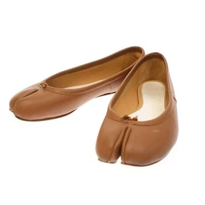 Maison Margiela22 Margiela Tabi Flat PUMPS Ballet Shoes Brown 37 Used MESC-0 - Picture 1 of 10