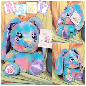 Peluche Build A Bear Easter Bunny Rabbit Color Ráfaga Tye Tinte Azul Smallfry 8" - Imagen 1 de 5