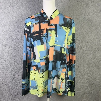 Top Jamie Sadock Sunsense para mujer mediano multicolor cuarto cremallera rendimiento golf Foto 1 de 4