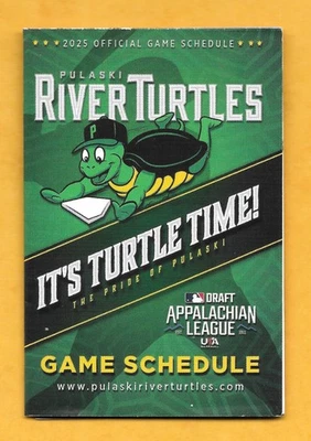 2025 Pulaski River Turtles Baseball Pocket Schedule (Appalachian League) - Image 1 of 2