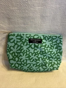 Bolso de Maquillaje Marimekko Clinique Cremallera Retro Verde Azulado y Verde Groovy Nuevo sin Etiquetas De Colección Look - Imagen 1 de 5