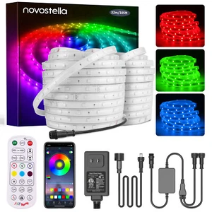 Novostella 98.4ft Outdoor LED Rope Light Strip Music Sync Garden Yard Decoration - Picture 1 of 7