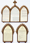 3 alte Kanontafeln Altartafeln Rahmen aus Bronze und Messing 19. Jh. Kanontafel