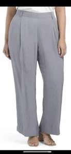 Vince Womens Pants Steel Blue Grey Wide Leg Pull On Trouser Sz XXL NWT - Picture 1 of 14