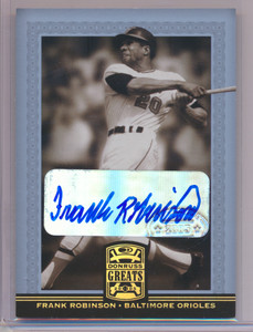 FRANK ROBINSON 2005 DONRUSS GREATS AUTO ORIOLES GOLD