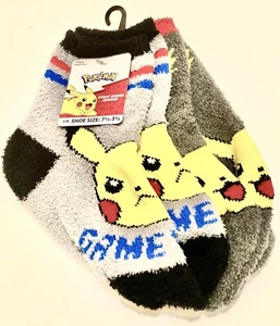 Kids Unisex 2 Pair S/M 7.5-3.5 Size PoKeMoN Cozy Crew Socks Brand New So Soft - Picture 1 of 7