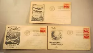 FDC C41 - 6c Carmine Coil - Washington DC - Aug 25, 1949 - Lot of 3 Different - Picture 1 of 1
