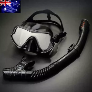 Professional Snorkeling Diving Liquid Silicone Set w/ Dry Snorkel and Mask Set - Picture 1 of 11