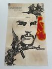 1971 Affiche politique originale Cuba. Art de la guerre froide. Che Guevara guérilla héroïque