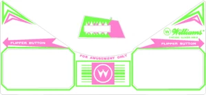 Williams STAR POOL Pinball Machine Apron Decal Set - Picture 1 of 1