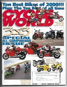 Cycle World Magazine July 2000- Honda VFR800, Triumph Sprint, Ducati 996 - Imagen 1 de 2
