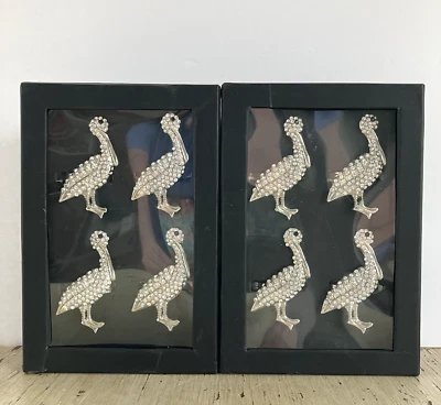 Juego de 2 (4 Ea) servilletas anillos pedrería pelícano playa colección costa Foto 1 de 4