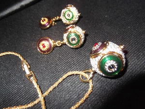 Swarovski Kugel Halskette und Ohrringe Juwelier Sammlung Vintage Swarovski - Bild 1 von 6