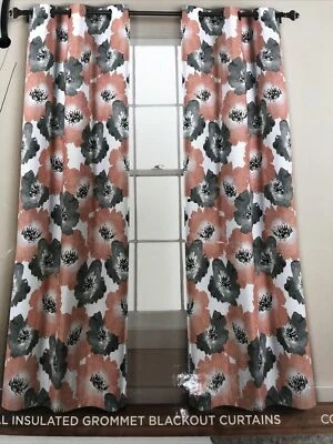Lush Decor Julie Floral Two Panels 38in x 84in  Blackout Curtain  - Image 1 of 4