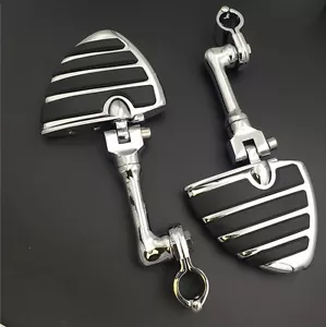 Chrome 1.5" Long Angle Adjustable Foot Peg For Triumph ROCKET 3 2300cc/ Harley - Picture 1 of 7