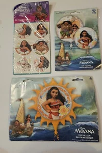Disney Moana Balloon Birthday Party Decoration Balloons And Stickers. Brand New! - Picture 1 of 4