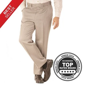 Mens Cavalry Twill Trouser Expandable Pants Business Formal Office Work W32 - 60 - Picture 1 of 19