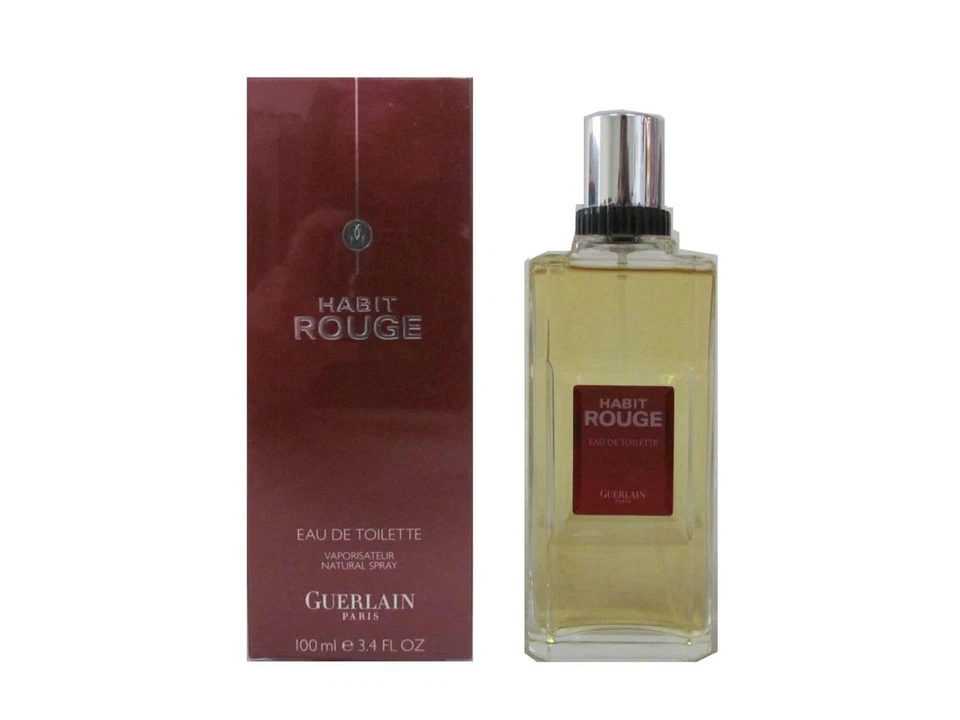 HABIT ROUGE por Guerlain 3,4 oz/100 ml EDT Colonia Spray Hombres NUEVO SELLADO Foto 1 de 1