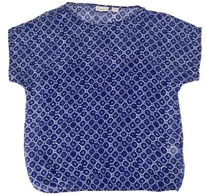 Liz Claiborne Sheer Blouse Women Short Sleeve with Top Tank Shirt Size S - Picture 1 of 7