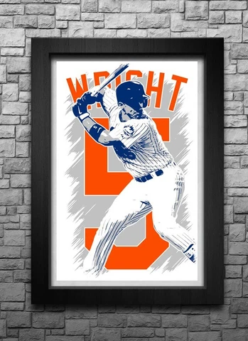DAVID WRIGHT art print/poster NEW YORK METS FREE S&H! JERSEY Cover