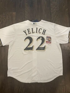 CHRISTIAN YELICH Signed Milwaukee Brewers Authentic White Majestic Jersey JSA - Picture 1 of 6