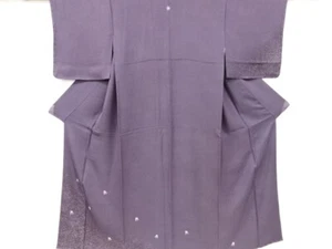 7250909: JAPANESE KIMONO / VINTAGE HOMONGI / SILK / SCATTERED NORI PATTERN - Picture 1 of 1