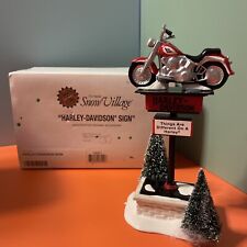 Department 56 "HARLEY-DAVIDSON SIGN" Snow Village Accessory #54901 In Box 1997