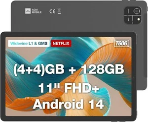 AGM PAD T1 8GB(4+4)+128GB (1TB TF) Android 14 11'' FHD+ IPS WiFi Octa-Core - Picture 1 of 8