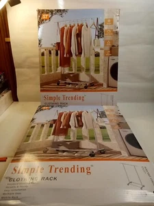 2x Simple Trending Standard Clothing Garment Rack,Rolling Clothes Organizer(YS1 - Picture 1 of 7