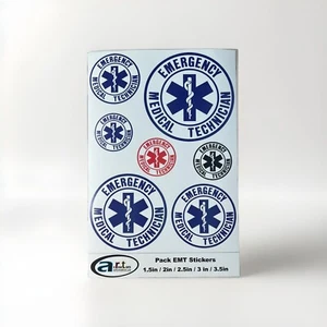Pack of 7 EMT Emergency Medical Technician Vinyl Stickers Decals - Picture 1 of 3