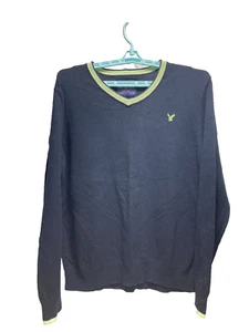 American Eagle Herren Pullover blau V-Ausschnitt Gr. XL - Bild 1 von 4