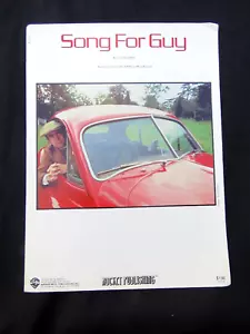 "SONG FOR GUY" by ELTON JOHN, WARNER BROS., MCA RECORDS Vintage Sheet Music Rare - Picture 1 of 3