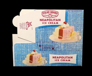 Neapolitanischer Eiskarton der Marke Polar, 50er Jahre Holbrook Detroit Werbung - Bild 1 von 2