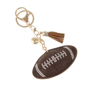 Adorno de diamantes de imitación de fútbol llavero bolso encanto accesorio - Imagen 1 de 4