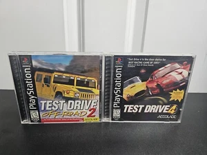 Test Drive 2 Test Drive 4 Lot Of 2 PS1 Sony PlayStation 1 Black Label CIB Tested - Picture 1 of 7