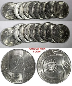 MOLDAVIA 2018-2022 2 Lei 23,7 mm KM# 154 XF-AU SELECCIÓN ALEATORIA (1 moneda) - Imagen 1 de 5