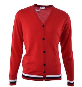 MOSCHINO Schurwolle Strickjacke Rot Virgin Wool Cardigan Red 04479