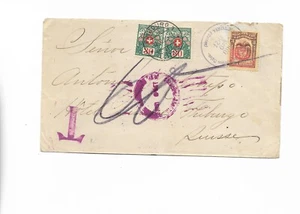 Switzerland / Postage / P36 (2) + Colombia / stamped FRIBOURG 1 10.X.21 on demand - Picture 1 of 2