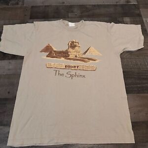 Vintage 2000 Y2K Discovery Channel T Shirt Sphinx Egypt - Size Large L
