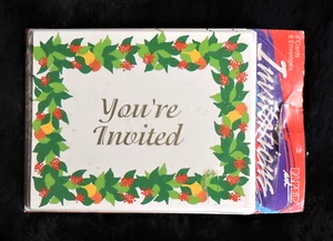 8pk Invitation Cards "You're Invited" Paper Art Fruit Leaves Berries 5" x 4" - Picture 1 of 1