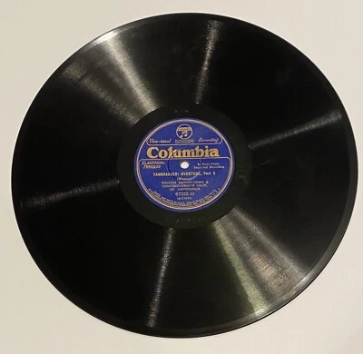 Tannhauser Overture Part 3 & 4 Willem Mengelberg 78 Record 12" Columbia - Image 1 of 2