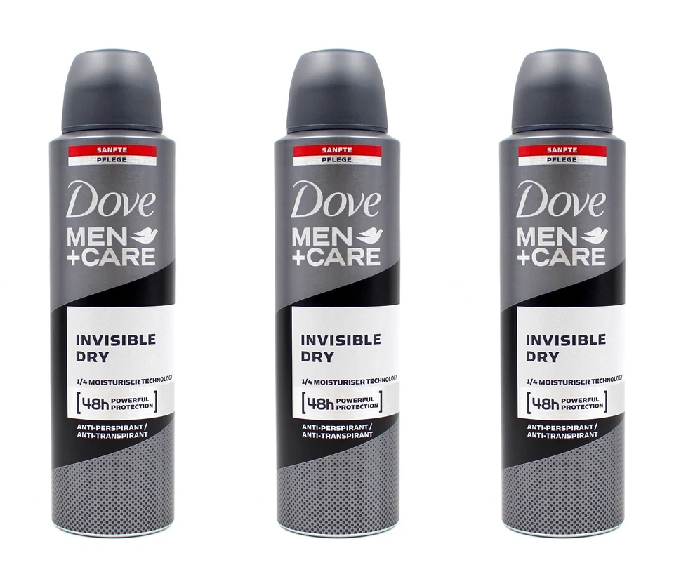 Dove Men +Care Invisible Dry Anti-Transpirat Deo Spray, 3x150ml EAN8712561255585