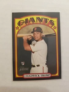 2021 Heritage High Number Chadwick Tromp RC #631 Black Border Parallel Giants - Picture 1 of 2