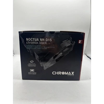 Noctua NH D15 Chromax Black Dual Tower CPU Cooler with NF A15 PWM Fans - Image 1 of 4
