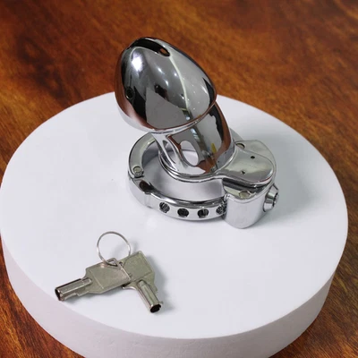 Chasteté Cage Presse Hommes Jouets Sexuels Retenues BDSM Massages Verrouillable - Photo 1/4