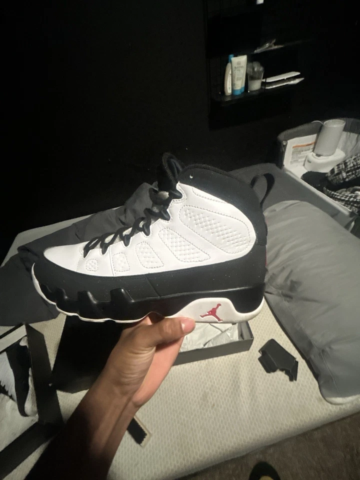 Air Jordan 9 Retro Talla 9 OG Space Jam Blanco/Rojo Verdadero/Negro 302370-112 Foto 1 de 1