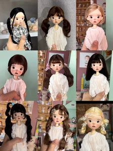 Muñeca Landoudou BJD 1/6 SD pelo largo ondulado peluca rizada mohair hecha a mano niña hágalo usted mismo regalo - Imagen 1 de 7