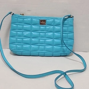 Kate Spade New York Signature Spade Umhängetasche gesteppt Leder Petra blau  - Bild 1 von 10