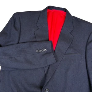 Holland & Sherry Cashmere Blazer Mode Elegante Mens Blue Size 48 - Picture 1 of 11